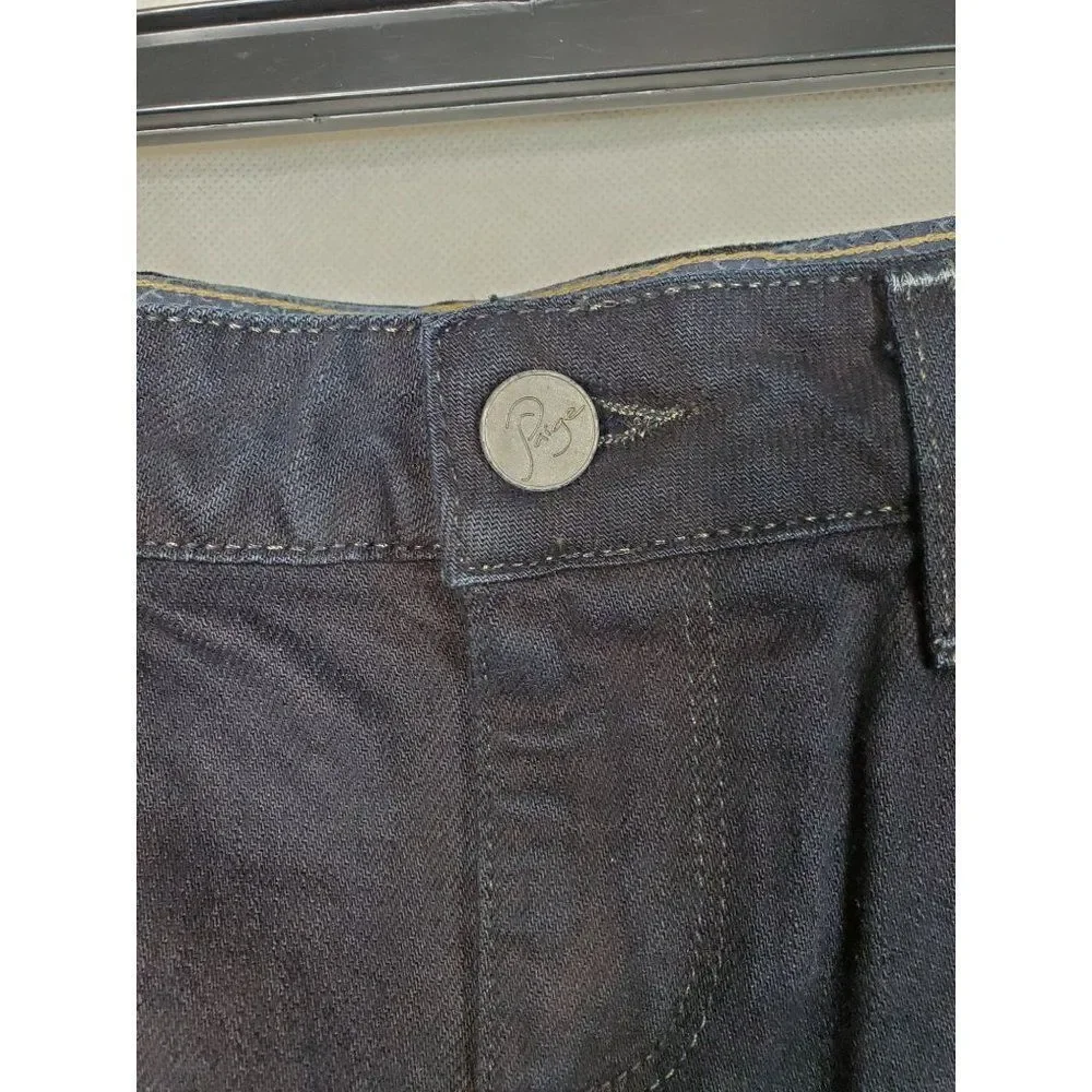 Paige Fairfax Super Dark Wash Flap Pocket Denim Mini Skirt Made in USA NWT